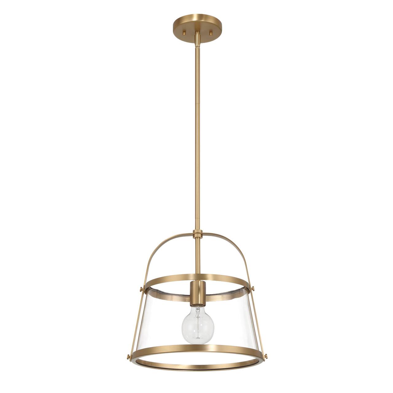 Hello Honey® Fallon Gold Vintage Metal & Clear Glass Ceiling Light